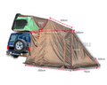 2.1m x 2.1m Hard Cover Rooftop Camping Tent with Annex + Ladder - Black or White-Aussie 4x4 Pro