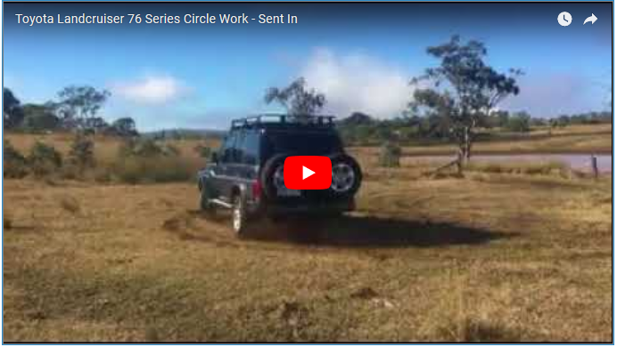 Toyota Landcruiser 76 Series Doing Circle Work