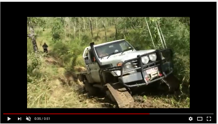 Toyota Landcruiser On Tracks