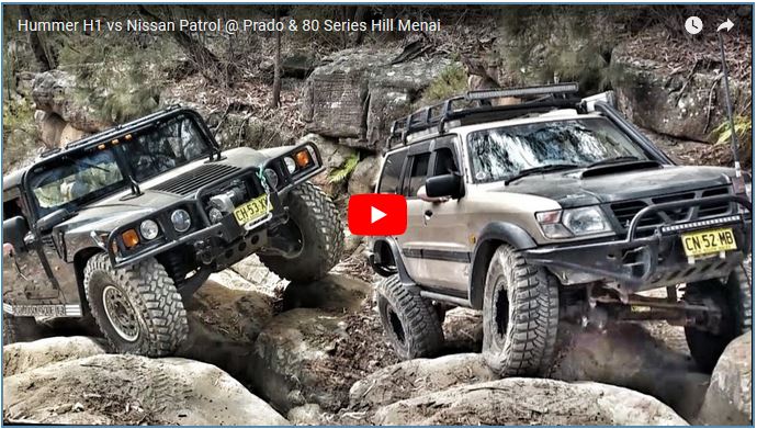 Hummer H1 vs Nissan Patrol @ Prado & 80 Series Hill - 'Menai'