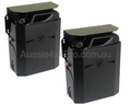 20L Front Folding Jerry / Water Can Holders x2 for 4WD / Canopy / Trailer / Caravan - Black-Aussie 4x4 Pro