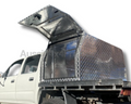 Aluminium Canopy Toolbox 1000mm for Colorado / Rodeo / LDV / GWM / Amarok / X-Class / Tunland Trayback Ute - Checker Plate-Aussie 4x4 Pro