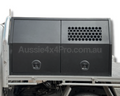 Aluminium Quarter Dog Box Canopy Toolbox 1500mm for Colorado / Rodeo / LDV / GWM / Amarok / X-Class / Tunland Trayback Ute - Black - Flat Plate-Aussie 4x4 Pro