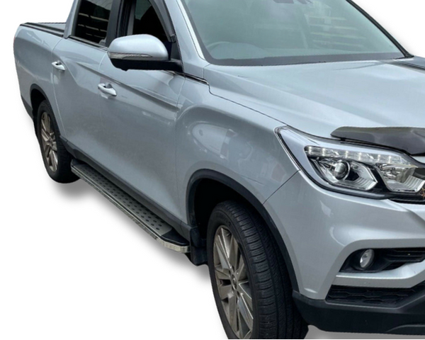 Aluminium Side Steps for SsangYong Musso / Musso XLV Dual Cab (2019 ...