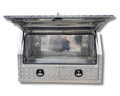 Aluminium 3/4 Side Opening Checker Plate Toolbox with 2 Drawers - 1400x600x850mm-Aussie 4x4 Pro