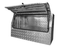 Aluminium 3/4 Side Opening Checker Plate Toolbox with Shelf - 1200x600x850mm-Aussie 4x4 Pro