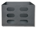 Aluminium Checker Plate Jerry Can Holder - Black - 380x200x340mm-Aussie 4x4 Pro