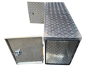 Aluminium Checker Plate Toolbox with Slide Tray & Vent - 1450x500x700mm-Aussie 4x4 Pro