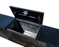 Aluminium Checker Plate Toolbox with Slide Trays & Storage - Black - 2200x500x550mm-Aussie 4x4 Pro