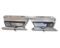 Aluminium Checker Plate Undertray Toolboxes - Pair - 900x230x400mm-Aussie 4x4 Pro