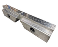 Aluminium Checker Plate Undertray Toolboxes - Pair - 900x230x400mm-Aussie 4x4 Pro