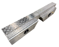 Aluminium Checker Plate Undertray Toolboxes - Pair - 900x230x400mm-Aussie 4x4 Pro