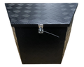 Aluminium Drawbar Toolbox with Top Opening Lid - Black - 725x420x460mm-Aussie 4x4 Pro