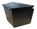 Aluminium Drawbar Toolbox with Top Opening Lid - Black - 725x420x460mm-Aussie 4x4 Pro