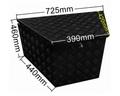 Aluminium Drawbar Toolbox with Top Opening Lid - Black - 725x420x460mm-Aussie 4x4 Pro