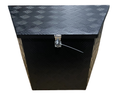 Aluminium Drawbar Toolbox with Top Opening Lid - Black - 870x500x450mm-Aussie 4x4 Pro