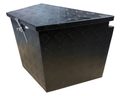 Aluminium Drawbar Toolbox with Top Opening Lid - Black - 870x500x450mm-Aussie 4x4 Pro