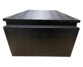 Aluminium Drawbar Toolbox with Top Opening Lid - Black - 870x500x450mm-Aussie 4x4 Pro