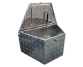Aluminium Drawbar Toolbox with Top Opening Lid - Silver - 870x500x450mm-Aussie 4x4 Pro