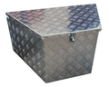 Aluminium Drawbar Toolbox with Top Opening Lid - Silver - 870x500x450mm-Aussie 4x4 Pro