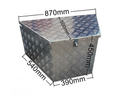 Aluminium Drawbar Toolbox with Top Opening Lid - Silver - 870x500x450mm-Aussie 4x4 Pro