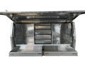Aluminium Full Side Opening Checker Plate Toolbox with 6 Drawers - 1700x600x850mm-Aussie 4x4 Pro