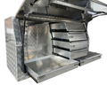 Aluminium Full Side Opening Checker Plate Toolbox with 6 Drawers - 1700x600x850mm-Aussie 4x4 Pro