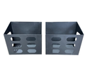Aluminium Jerry Can Holders - Black - Pair - 380x200x340mm-Aussie 4x4 Pro