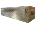 Aluminium Rectangular Checker Plate Toolbox with Top Opening Lid - 1200x400x300mm-Aussie 4x4 Pro