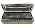 Aluminium Rectangular Checker Plate Toolbox with Top Opening Lid - 1200x400x300mm-Aussie 4x4 Pro