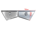 Aluminium Tapered Undertray Toolboxes - Pair - 750x200x440mm-Aussie 4x4 Pro