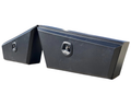 Aluminium Undertray Toolboxes - Black - Pair - 750x200x440mm-Aussie 4x4 Pro