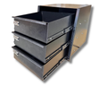 Aluminium Ute Canopy Toolbox Drawer System with 3 Drawers - Black - 470x510x490mm-Aussie 4x4 Pro