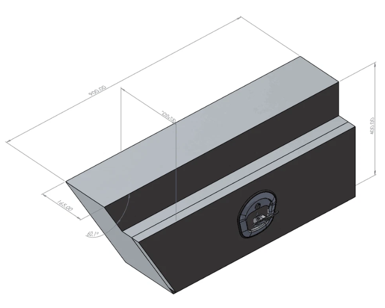 Aluminium Checker Plate Undertray Toolboxes - Pair - 900x230x400mm-Aussie 4x4 Pro