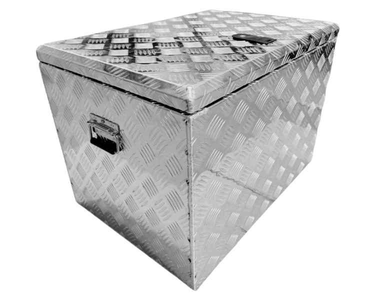 Aluminium Rectangular Toolbox with Top Opening Lid - 700x500x500mm-Aussie 4x4 Pro