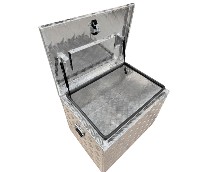 Aluminium Rectangular Toolbox with Top Opening Lid - 700x500x500mm-Aussie 4x4 Pro