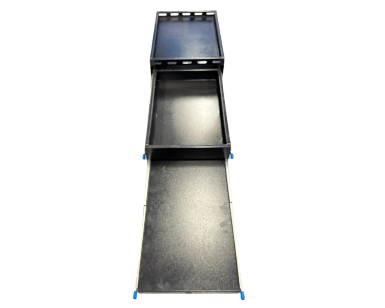 Aluminium Slide Out Drawer with Bench - Black - 530x770x260mm-Aussie 4x4 Pro