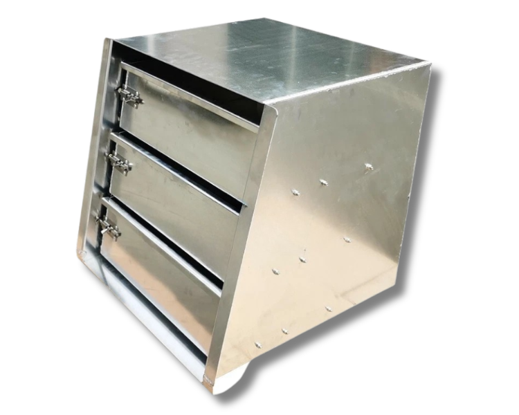 Aluminium Toolbox Drawer System with 3 Drawers & Slide - 470x510x490mm-Aussie 4x4 Pro