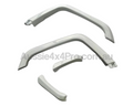 Flares for 79 Series Toyota Landcruiser Workmate Dual Cab - White - Set of 4 (2007 - 2022)-Aussie 4x4 Pro