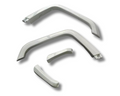 Flares for 79 Series Toyota Landcruiser Workmate / GXL - White - Front - Set of 2 (2007 - 2024)-Aussie 4x4 Pro