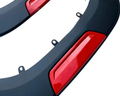 Flares for Toyota Hilux Dual Cab - Matte Black / Red - Heavy Duty Style - Set of 4 (2015 - 2022)-Aussie 4x4 Pro