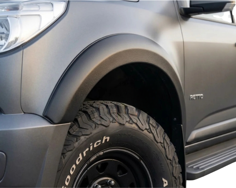 Flares for Holden Colorado - Matte Black - Slim Style - Set of 4 (2012 - 2015)-Aussie 4x4 Pro