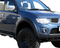 Flares for ML / MN Mitsubishi Triton - Matte Black - Set of 2 for Front Wheel Arches (2006 - 2015)-Aussie 4x4 Pro