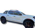 Flares for Nissan Navara D23 - Matte Black / Red - Set of 4 (2021 Onwards)-Aussie 4x4 Pro