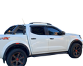 Flares for Nissan Navara D23 - Matte Black / Red - Set of 4 (2021 Onwards)-Aussie 4x4 Pro