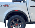 Flares for Nissan Navara D23 - Matte Black / Red - Set of 4 (2021 Onwards)-Aussie 4x4 Pro