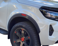 Flares for Nissan Navara D23 - Matte Black / Red - Set of 4 (2021 Onwards)-Aussie 4x4 Pro