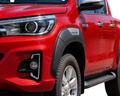 Flares for Toyota Hilux Dual Cab - Matte Black / Grey - Heavy Duty Style - Set of 4 (2015 - 2025)-Aussie 4x4 Pro
