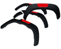 Flares for Toyota Hilux Dual Cab - Matte Black / Red - Heavy Duty Style - Set of 4 (2015 - 2022)-Aussie 4x4 Pro