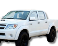 Flares for Toyota Hilux SR / SR5 Dual Cab - Gloss White - Set of 4 (2005 - 2011)-Aussie 4x4 Pro